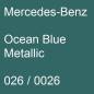 Preview: Mercedes-Benz, Ocean Blue Metallic, 026 / 0026.